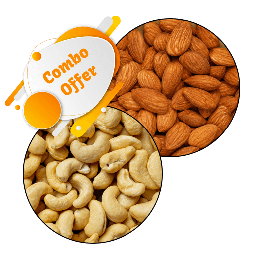 1kg Almond(Badam) + 1 KG Cashew(Kaju)